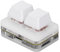 2 Tasten Red Switch Tastatur Mini USB Mechanische Tastatur für Rhythm Games Copy Paste -Funktion Kopieren (White)