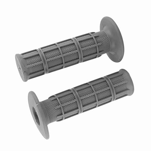 Silicone Handlebar Grip, Anti Skid Motorcycle/Bike Hand Grips Pair for Easy Installation &, Suitable for 7/8 Inches Handlebars with Grid Strip Surface, Complete Kit Including