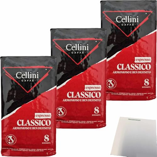usy Bundle für Cellini Espresso Classico 3er Pack (3x250g Packung) + usy Block