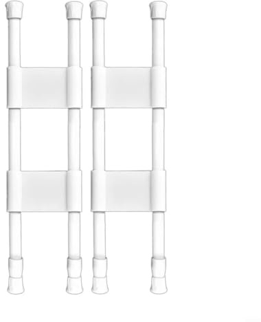 Verstellbare Spannstangen für Wohnmobile, 2 Sets für Ordnung im Kühlschrank, Länge 15 8 bis 27 6 (weiß 40–70 cm)