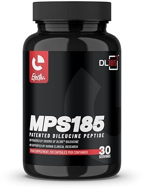 Efectiv Nutrition MPS185 - Vegan, Gluten Free, Mass Gainer with DL185 Dileucine. Supports Muscle Growth & Recovery. Enhances Muscle Protein Synthesis via mTOR Pathway - 30 Servings.