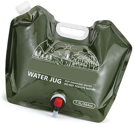 Récipient À Eau 7 5 L Extérieur avec Robinet Sacs d'eau Camping Légers Pliant Seau À Eau Facile À Plier À Stocker