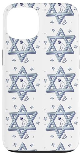 Davidstern mit israelischem Rabbi Illustration Art of Shalom Hülle für iPhone 13