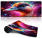 LHCXBBSLP Tappetino per mouse lungo con motivo a paperelle colorate per tastiera e computer 30x80 cm per scrivania PC ufficio foglio di calcolo antiscivolo con bordo cucito.