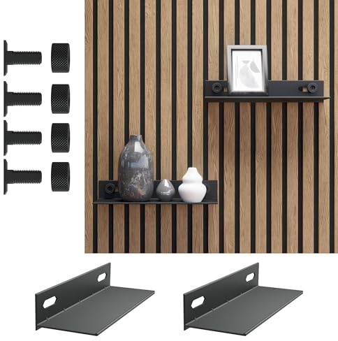 Shapes&Shades Regal für Akustikpaneele – Designer Zubehör für Wandpaneele – 30cm Wandregal für funktionale Wandlösungen - Regal Akustikpaneele ohne Bohren