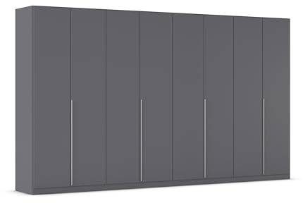 Rauch Möbel Alabama, Kleiderschrank, Farbe Grau metallic, Breite 360 cm | Schrank, 8-türig, Zubehör Basic, für Schlafzimmer, Kinderzimmer, Ankleidezimmer, Garderobe, Flur