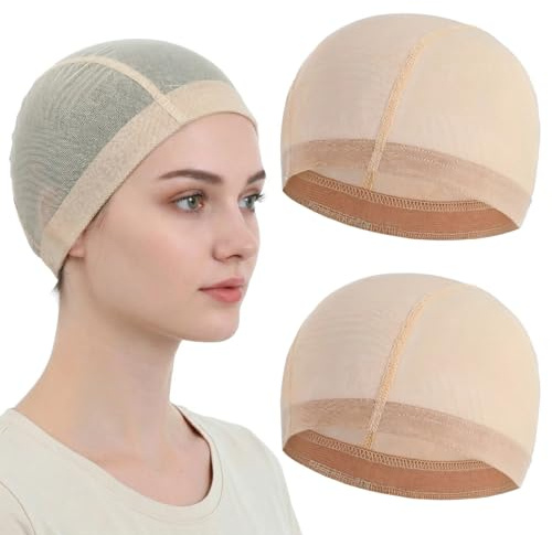 2 Stück Haarnetz für Perücken - Atmungsaktiv Wig Cap - Elastisch Atmungsaktiv Haarnetz für Alltag und Cosplay