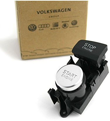 Audi Start-Stopp-Taster Taster Motorstartknopf Keyless Entry Kessy, Drucktaste, AUF-AUF-AN, schwarz / silber