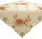 Quinnyshop Kürbis und Sonnenblume Stickerei Mitteldecke 85 x 85 cm Polyester, Creme