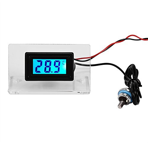 VBESTLIFE PC Computer Water Cooling Temperature Tool Detector Digital Dial Thermometer LCD Screen Frame Kit(Digital style)