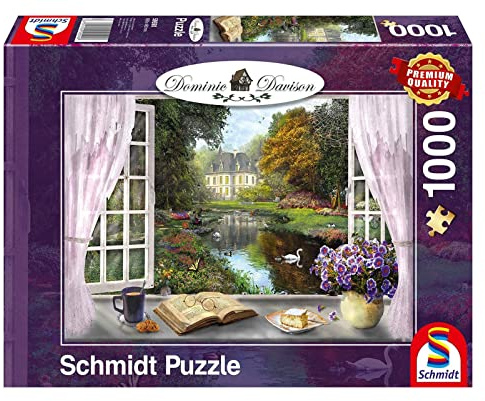 Schmidt Spiele Puzzle 59590 Dominic Davison, Blick in den Schloßgarten, 1000 Teile