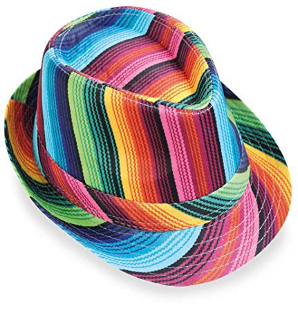 KarnevalsTeufel Trilby Bunt Partyhut Sommerhut Reggae 70er Jahre Pride Hippie Hut (Trilby bunt 2)