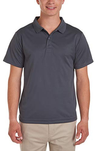 Izod Herren Kurzärmeliges Performance Poloshirt, anthrazit, X-Groß