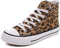 CHICMARK Damen High/Low Top Sneaker Fashion Leopard Espadrilles (Gelb High Top, 38 EU)