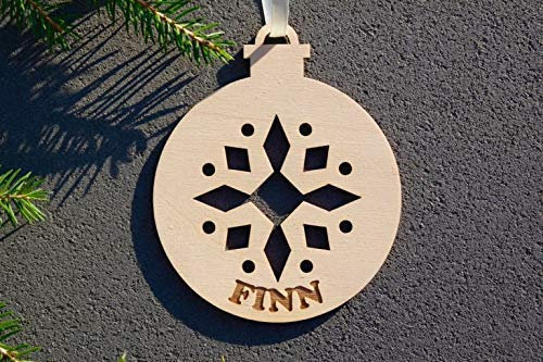 Grapefruit® Weihnachtskugel mit Namen in Wunschfarbe– Ornament – Christbaumkugel Christbaumschmuck Weihnachtsbaumkugel