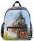 RXYY Kinder Rucksäcke Jahrgang Schwarz Dampf Lokomotive Zug Tagesrucksäcke Reise Kleinkind Vorschule Schule Tasche Beiläufig Rucksack mit Truhe Gurt zum Mädchen Jungs