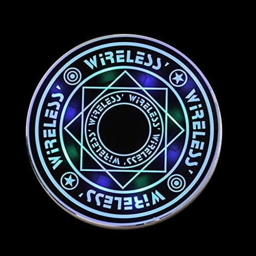RK-HYTQWR Ultra-Thin 10W Qi Wireless Charging Pad Fast Charger For Max/X/Xs/ /8/8 Plus,Magic Array Wireless Charger,Blue