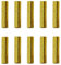 Colcolo 10 aus aus Endkappen DIY 3mm Cord Choker Halskette Bajonettverschluss, Gold, 17x4mm