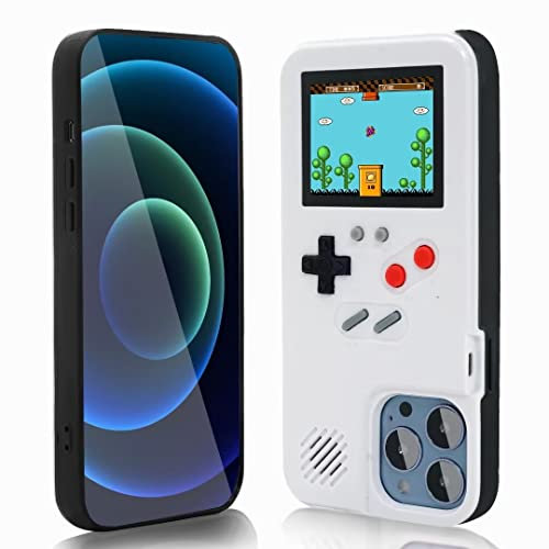 WeLohas Gameboy Case for iPhone X/XS, Handheld Retro 36 Classic Games, Colour Video Display Game Case for iPhone, Anti-Scratch Shockproof Phone Cover for iPhone White