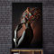 SCLSDF Impression de Photo sur Toile Tableau Femme Africaine sur De Femme Noire 50X70cm Tableaux Décoration Murale -Déco Salon et Chambre