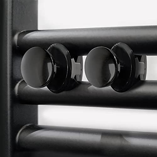 Black Extra Hanger For Heated Towel Rail Radiator - Bath Robe Hook Clip Black Holder Peg - Comes As A Pair