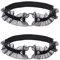 Alisikee - Reggicalze in pizzo per coscia, 2 pezzi, colore: nero, Black Cat Garter, Taglia Unica