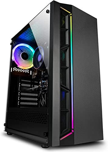 pccustomizer X Gaming PC - AMD Ryzen 5 5600G with Radeon Graphics, 16GB RAM, 1TB HDD + 128GB SSD, 450W 80+ PSU, Wi-Fi, Windows 11