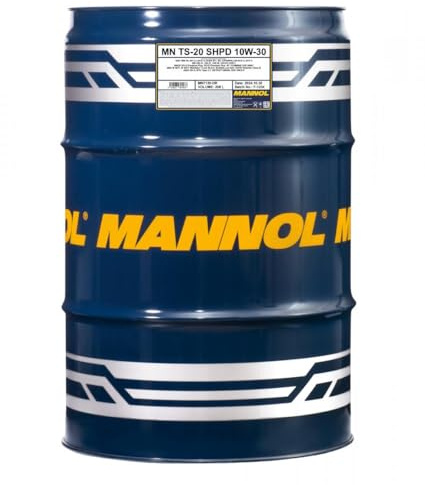 MANNOL 7120 TS-20 SHPD 10W-30 synthetisches Motoröl LKW Diesel, 208L | Erfüllt API CJ-4/CK-4, ACEA E8/E11, MB 228.31, Scania Low Ash. Kälteschutz bis -30 °C, auch für LNG- und LPG-Motoren