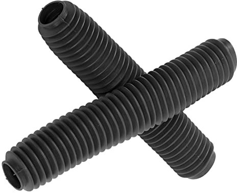 KIMISS 1 Pair Motorbike Fork Gaiters Blue Motorcycle Front Fork Gaiters Mountain Bike Fork Gaiters Front Fork Cover Dust Cover Rubber Gaiters Shock for RM125 DR250 DRZ400 400 (Black)