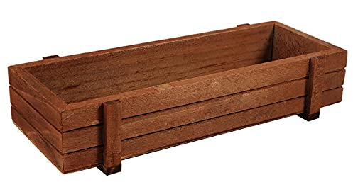 Caja de Jardinera de Madera, Caja de Jardinera suculenta de Flores de Hierbas de Madera para Interiores/Exteriores, Caja de Almacenamiento Rectangular para jardín doméstico