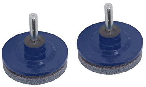 Omabeta Affila Lame del Tosaerba, Resistente alla corrosione Filettatura della Vite da 0,6 cm Affilatrice per Lame del Tosaerba in ABS Durevole Ampia Applicazione per la Lama del Trapano(Blu)