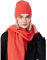 Style & Republic Kaschmir Sport Mütze-Beanie Damen aus 100% Cashmere - Dein kuscheliger Premium Strick Beanie für stilvolle Herbst- & Winter-Momente - Korallenrot