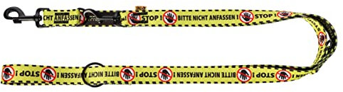 Dingo Hundeleine Gelb verlängert Stop Bitte Nicht Anfassen! Doppelklebeband Stop Bitte Nicht Streicheln! Yellow Dog Project Internationale Kampagne Leine für Hunde (2,0 x 220 cm) 15368