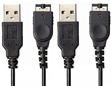 WICAREYO 2 Stück USB Ladekabel für GBA SP, Netzteil Kabel Ladekabel für DS NDS Gameboy Advance SP