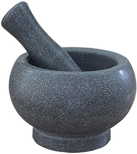 ONOTEC Mortero y mortero, mortero de Granito y pestillo, mortero de Granito y pestillo, 7.2 LB Mortero Grande y mortero Mortero de Guacamole de Granito y mortero.
