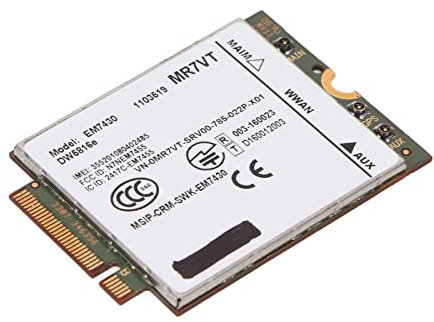 Septpenta 4G LTE NIC, 300 MBit/S Übertragungsrate, PCB Material Stabil, Plug and Play M.2 NIC für Latitude 7280 7285 7290 7389 7390 7480 7490 E7470