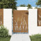 Tidyard Portail de Jardin Portail en Acier Porte de Clôture Portillon de Jardin 85x125 cm Acier corten Conception d'herbe