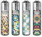 Clipper® Feuerzeuge im Multipack - 4er Set mit coolem Look - Nachhaltig NEU - INKL Gratis Crystal Deko Balls (Alhambra #2)