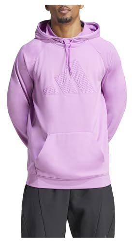 adidas Game and Go Big Logo Training Hoodie Sudadera, Morado preteñido, M para Hombre