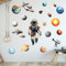 GRAZDesign Wandtattoo Astronaut Weltall Mond Deko COOL, Wandsticker Kinderzimmer Junge Planeten