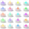 Yakpo Lot de 36 bougies chauffe-plat LED à changement de couleur à piles, sans flamme, bougies chauffe-plat colorées en vrac pour décorations de Noël, Halloween, citrouilles (scintillement lent)