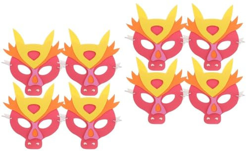 Zerodeko Masque De Dragon Chinois 8 Pcs Masque Animal 3D 2024 Masque De Dragon Du Nouvel An Année Du Masque De Dragon Pour Le Festival De Printemps Cosplay Mascarade Prop