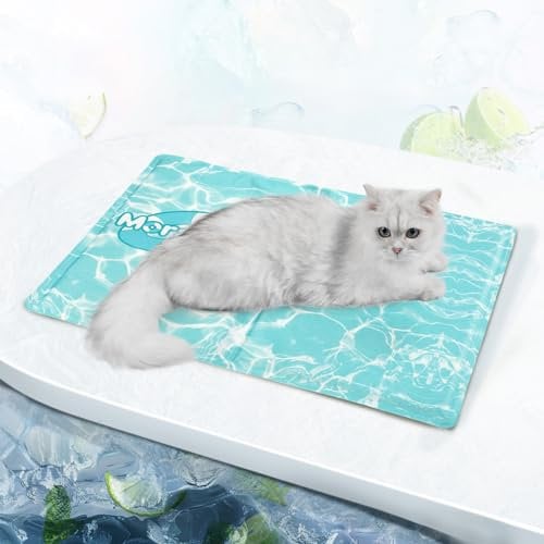 Pawtasy Kühlmatte Hunde Katzen Kühldecke für Hunde Kühlkissen mit Ungiftiges Gel Hundekühlmatte Selbstkühlend für Haustiere Kühlende Hundematte - M 65 x 50 cm