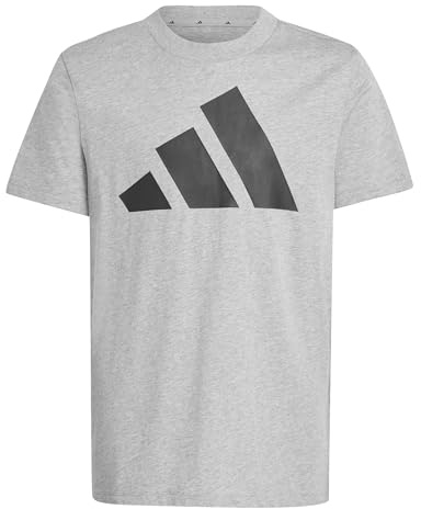 Adidas Unisex Kinder Essentials Big Logo T-Shirt, medium Grey Heather/Black, 13-14 Years