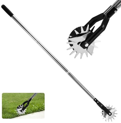 NQEUEPN Tagliabordi per Prato Molatrice per Prato, 120cm Bordatore Tagliabordi Manuale Prato Cesoia per Erba in Acciaio Inossidabile per Giardino Cortile per Pulire Il Marciapiede