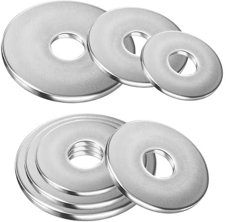 Drenky Arandelas De Acero Inoxidable A2 V2A DIN 125 Arandela Plana metal 20 Piezas Arandelas Planas M6 X 15mm De Grosor De 1,8 mm Arandelas Mecánicas Para Tornillos Sujetadores Arandelas