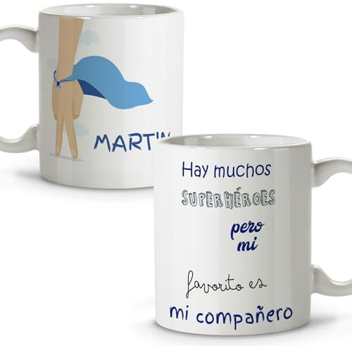LolaPix Despedida trabajo. Taza personalizada. Tazas de cafe. Regalos compañeros de trabajo. Detalles compañeros de trabajo. Taza cerámica 330 ml.