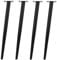 4 Pcs Pieds de Meubles Inclinés,Pieds de Meuble Coniques Biseautés en Métal,Pieds de Table en Métal,Jambe de Support Coniques,Pieds de Rechange pour Table Basse,Chaises (65cm/25.6in,Black)