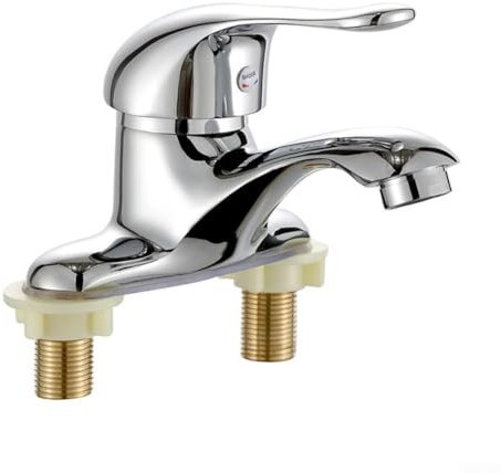 Bathroom Double Hole Washbasin Faucet Basin Sink Cold and Hot Water Mixing Garden Washing Machine Single Lever Fauce
