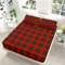 3D Spannbettlaken 180x200 Rot Kariert Bettlaken Weiches Atmungsaktiv Spannbetttücher Rot Kariert Mikrofaser Spannbetttuch Tiefe Tasche 30 cm Mit 2 Kissenbezügen 80x80 cm ii4569